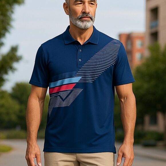 Callaway Navy Blue w/Logo Golf Polo Shirt Size XXL - Picture 1 of 7